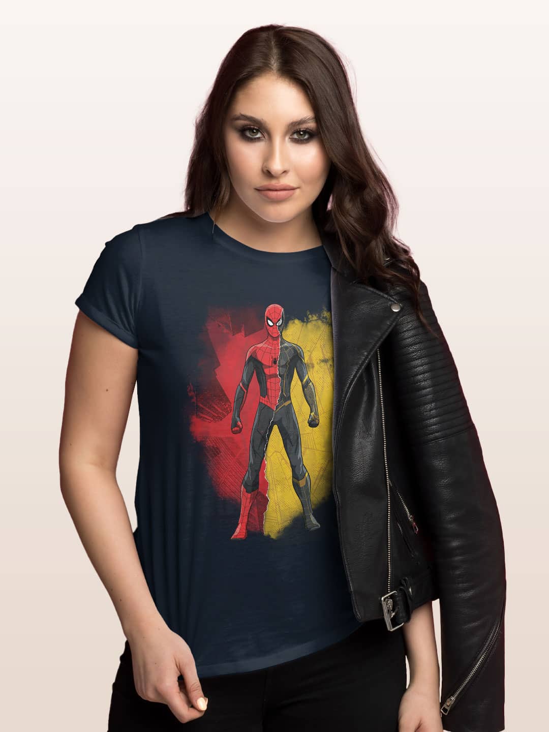 Peter Black and Gold - Womens T-Shirt Navy Blue Large