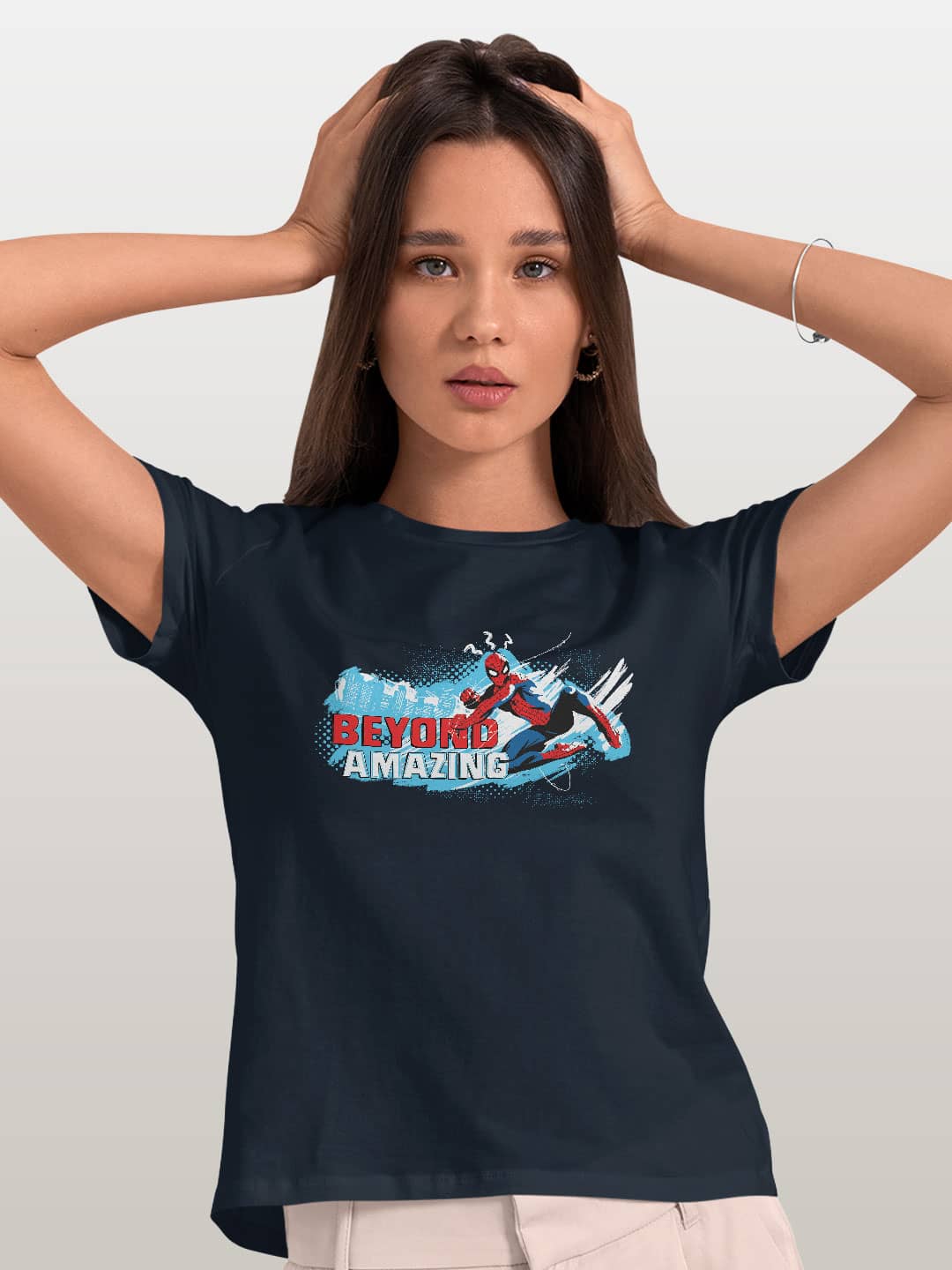 beyondamazingspiderman-womenst-shirt-navyblue-small