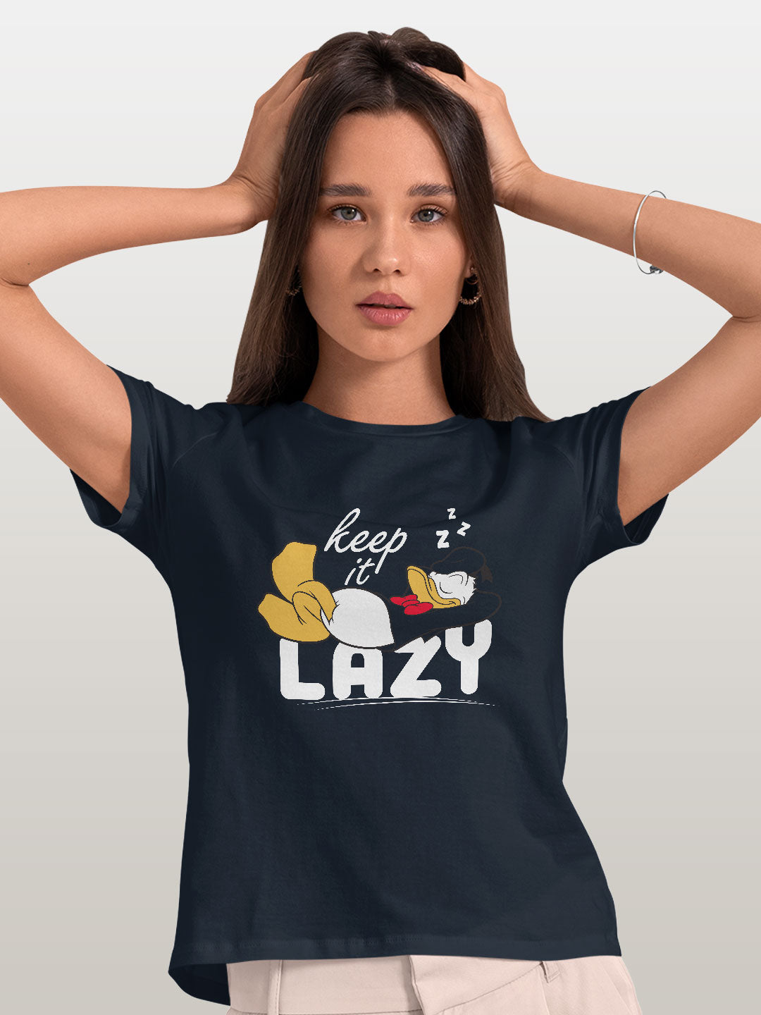 donaldkeepingitlazy-womenst-shirt-navyblue-large