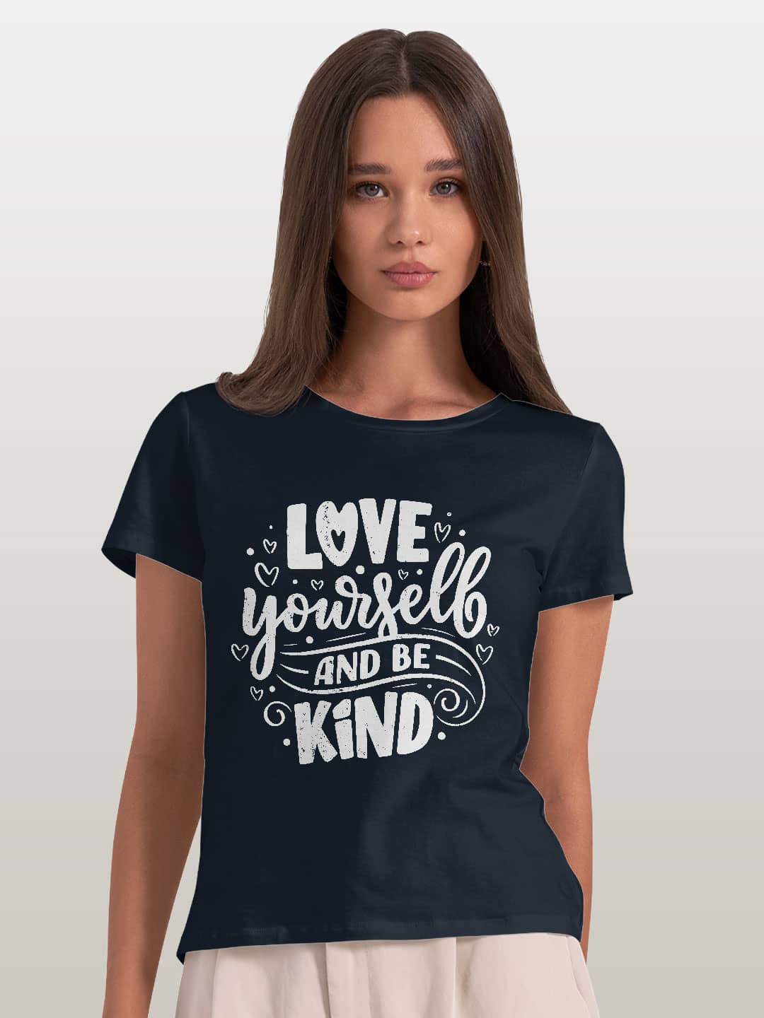 Be kind - Womens T-Shirt Navy Blue Small