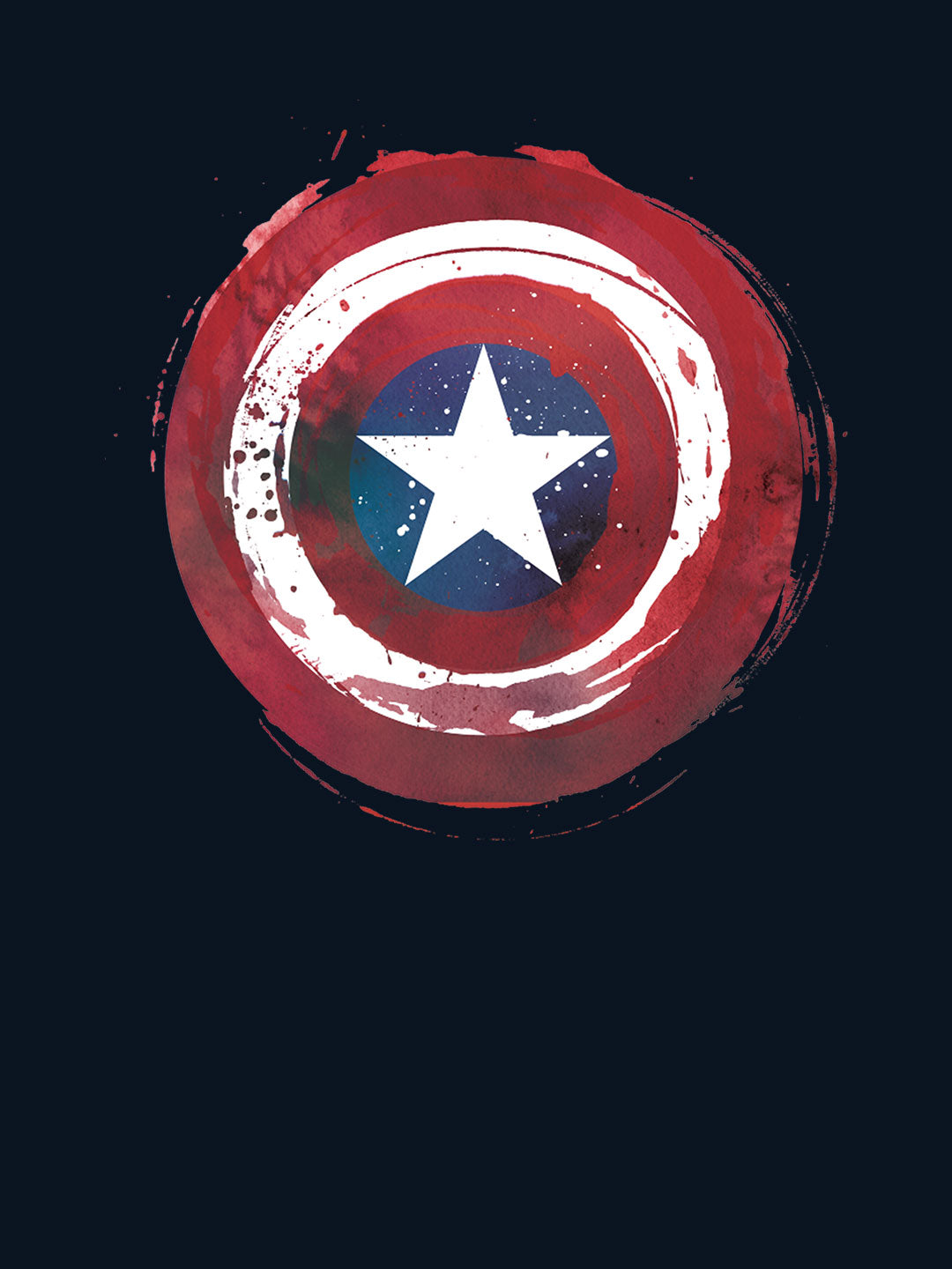 Captains Shield Symbolic - Womens T-Shirt Navy Blue Medium