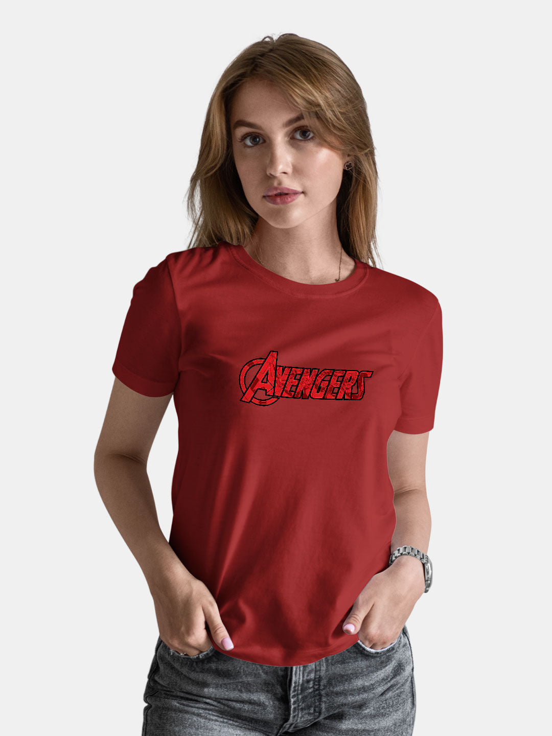 Avengers Reveal - Womens T-Shirt Red Large