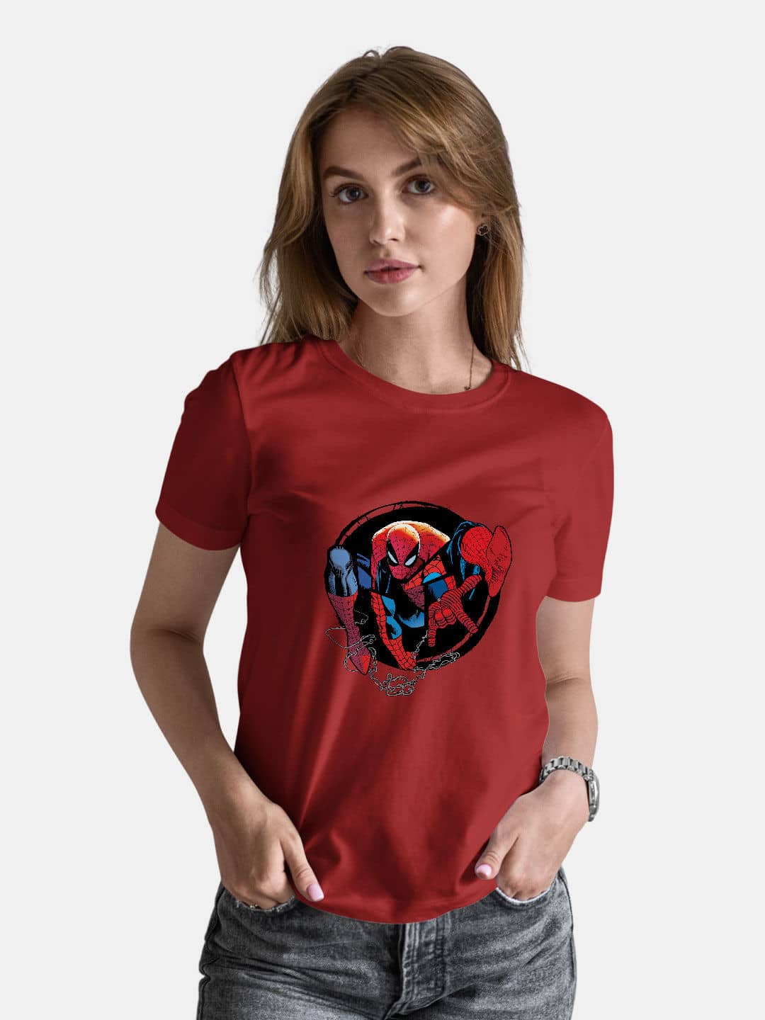 spideycomics-womenst-shirt-red-xxl