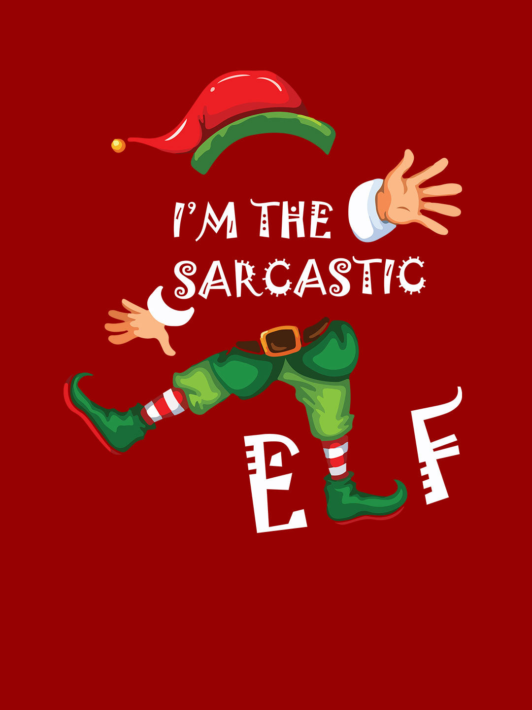 Sarcastic Elf - Womens T-Shirt Red XXL