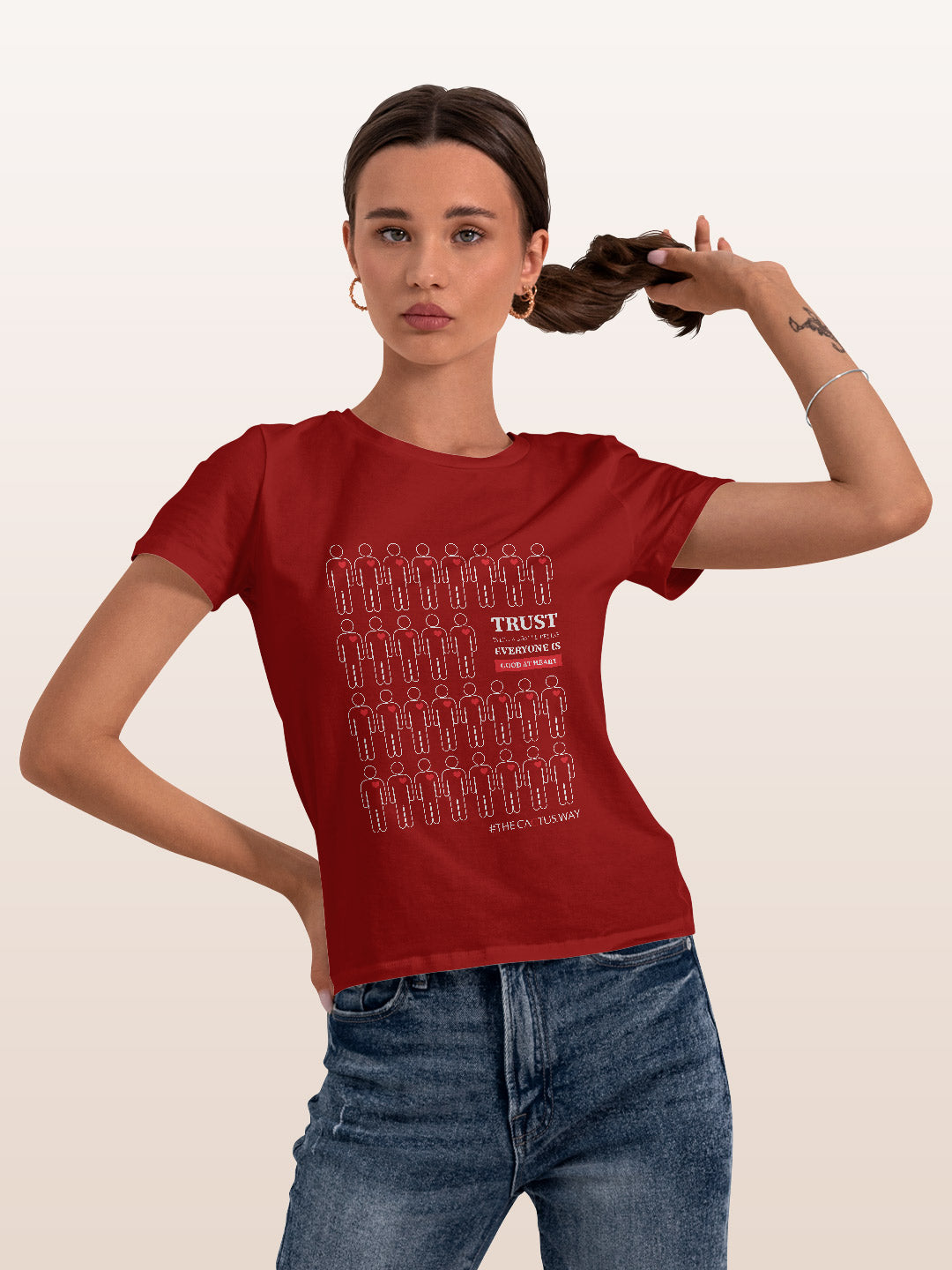 Trust with simple belief - Womens T-Shirts