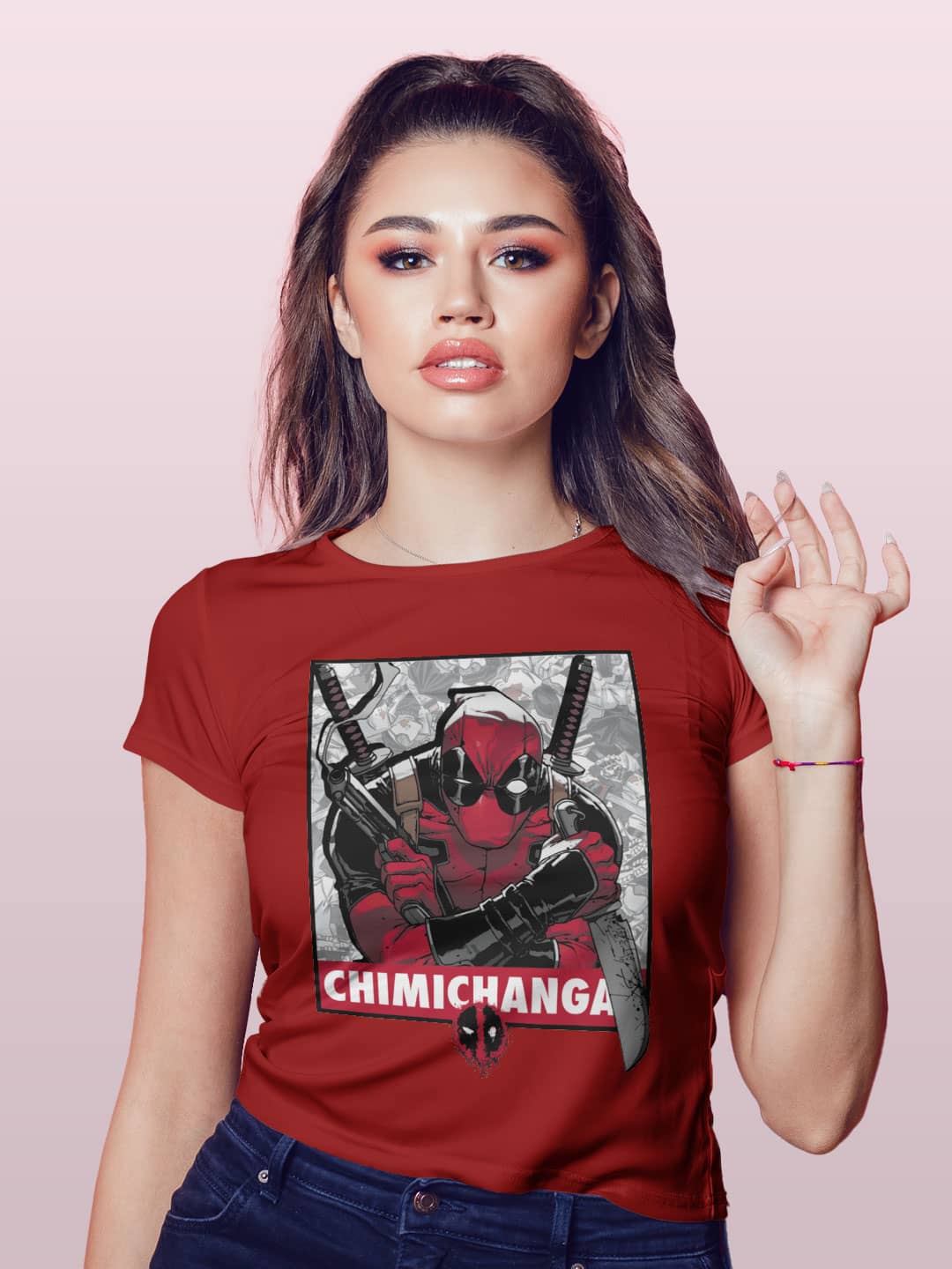 Deadpool Likes Chimichanga - Womens T-Shirt Red Small