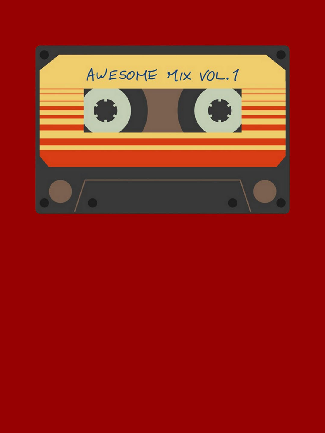 Awesome Mix Tape - Womens T-Shirt Red Large