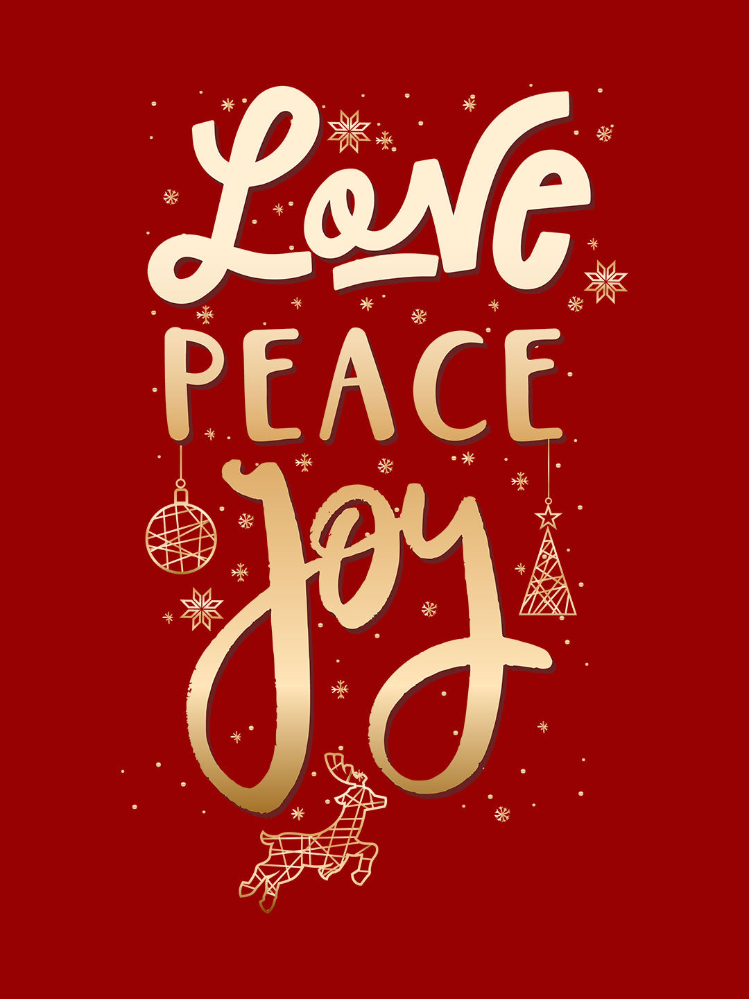 Christmas Love - Womens T-Shirt Red Large