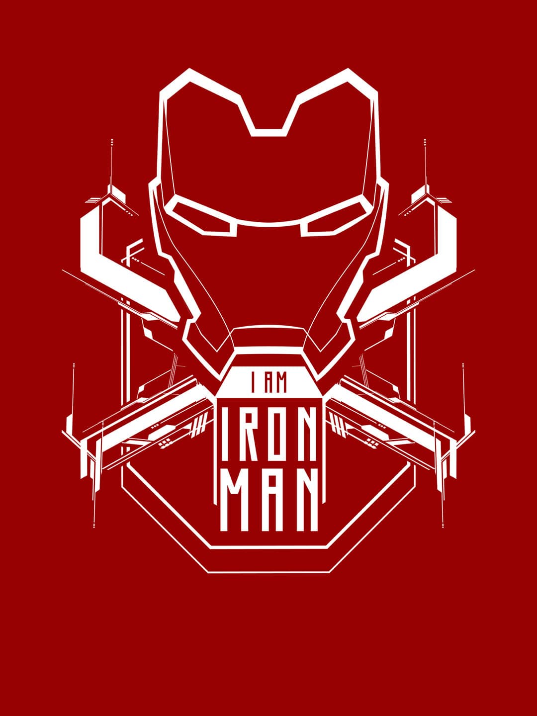 Iron Man Tech Badge - Womens T-Shirt Red Medium