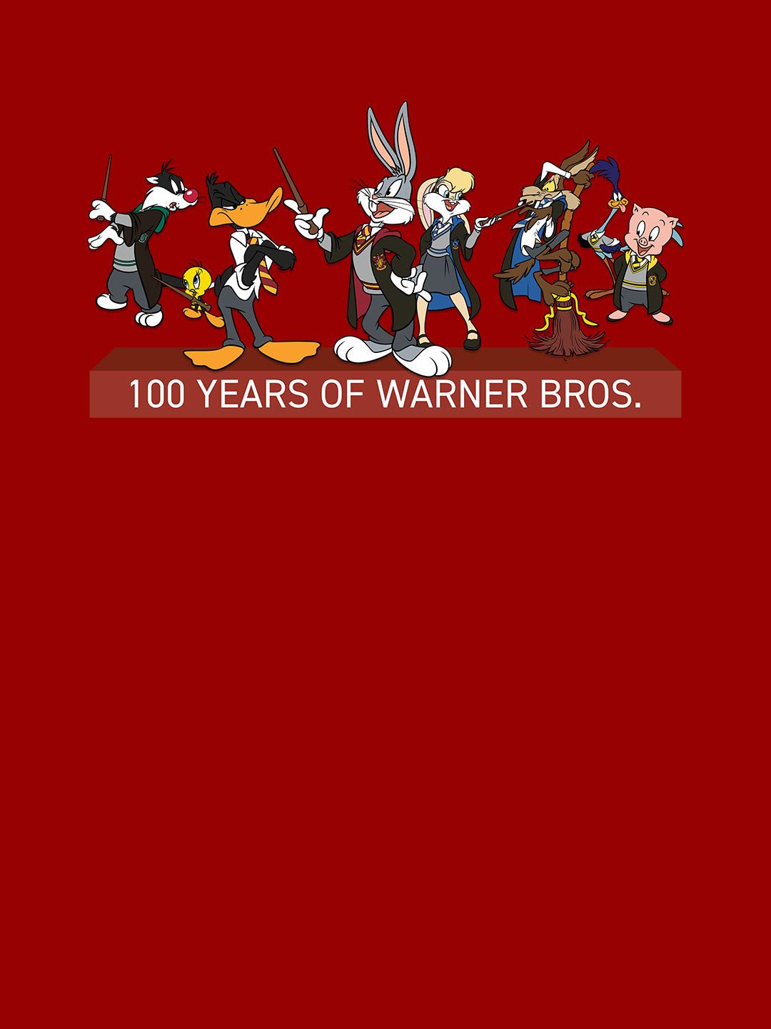 Looney Potter - Womens T-Shirt Red Small