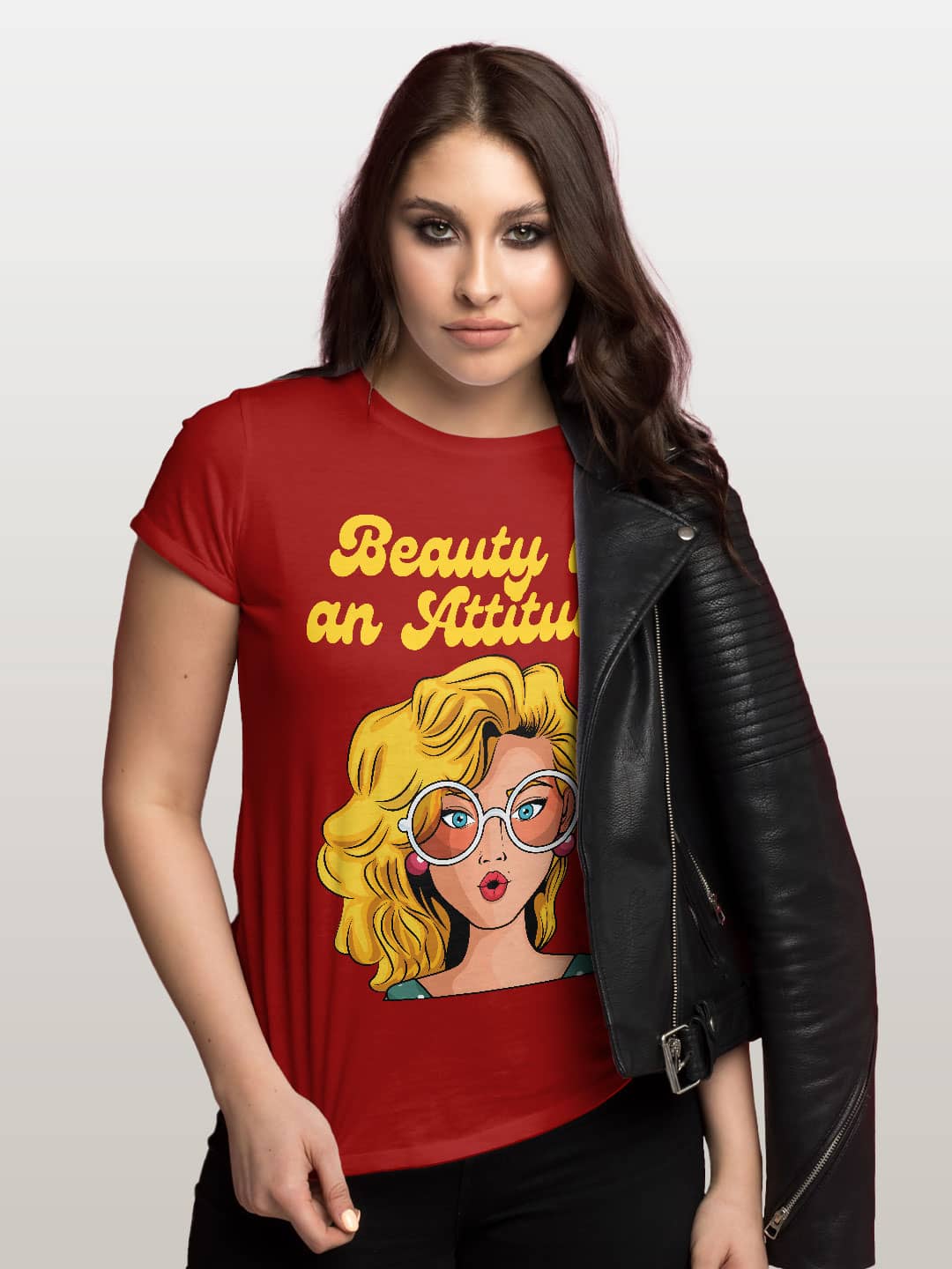 beautyisanattitude-womenst-shirt-red-xl