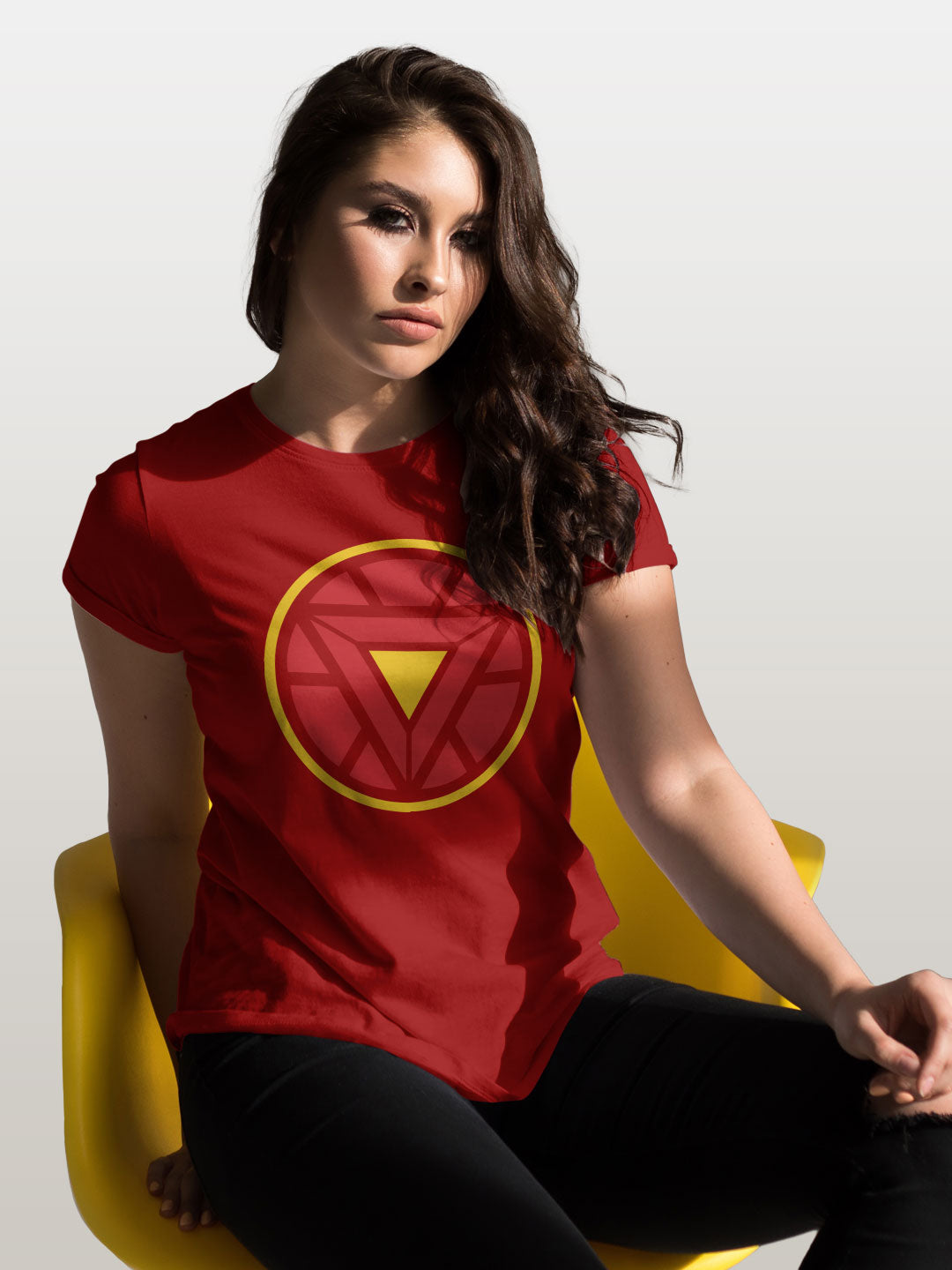 Iron Man Arc Reactor - Womens T-Shirt Red XL