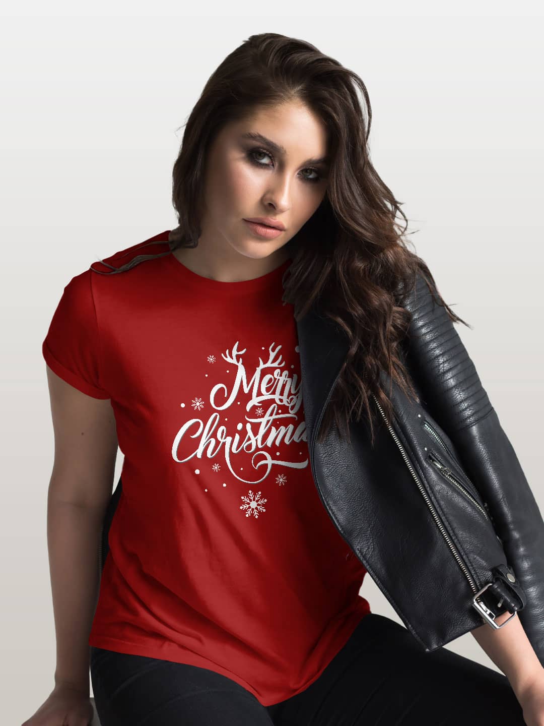 Merry Christmas - Womens T-Shirt Red XL