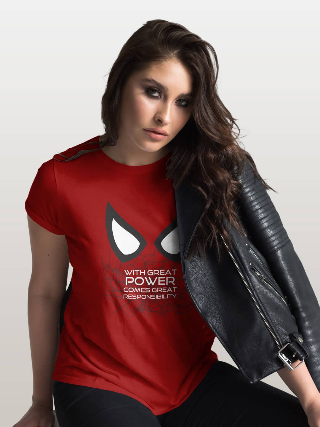 Responsible Spidey - Womens T-Shirt Red Small