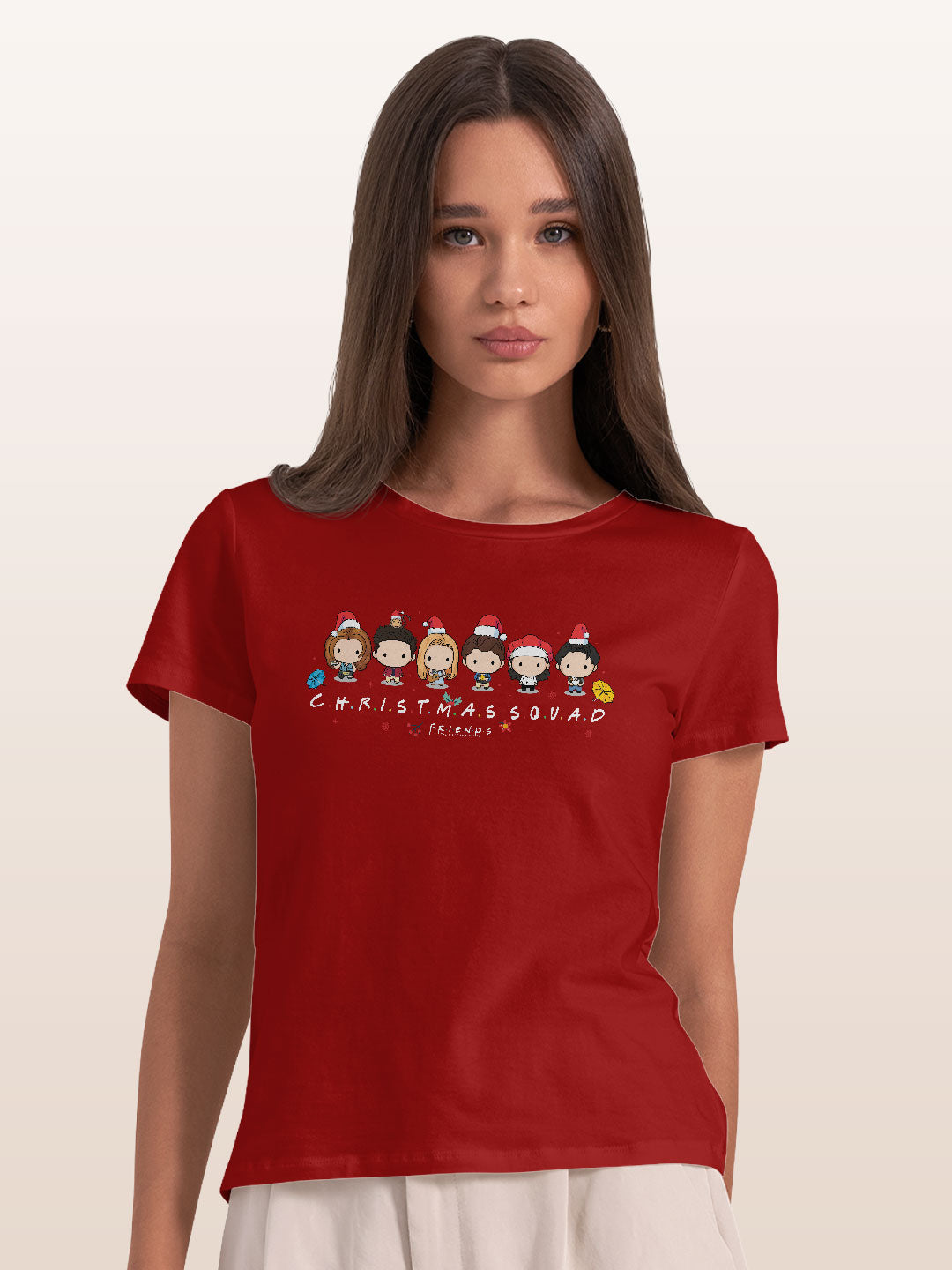 christmassquadfriends-womenst-shirt-red-xxl