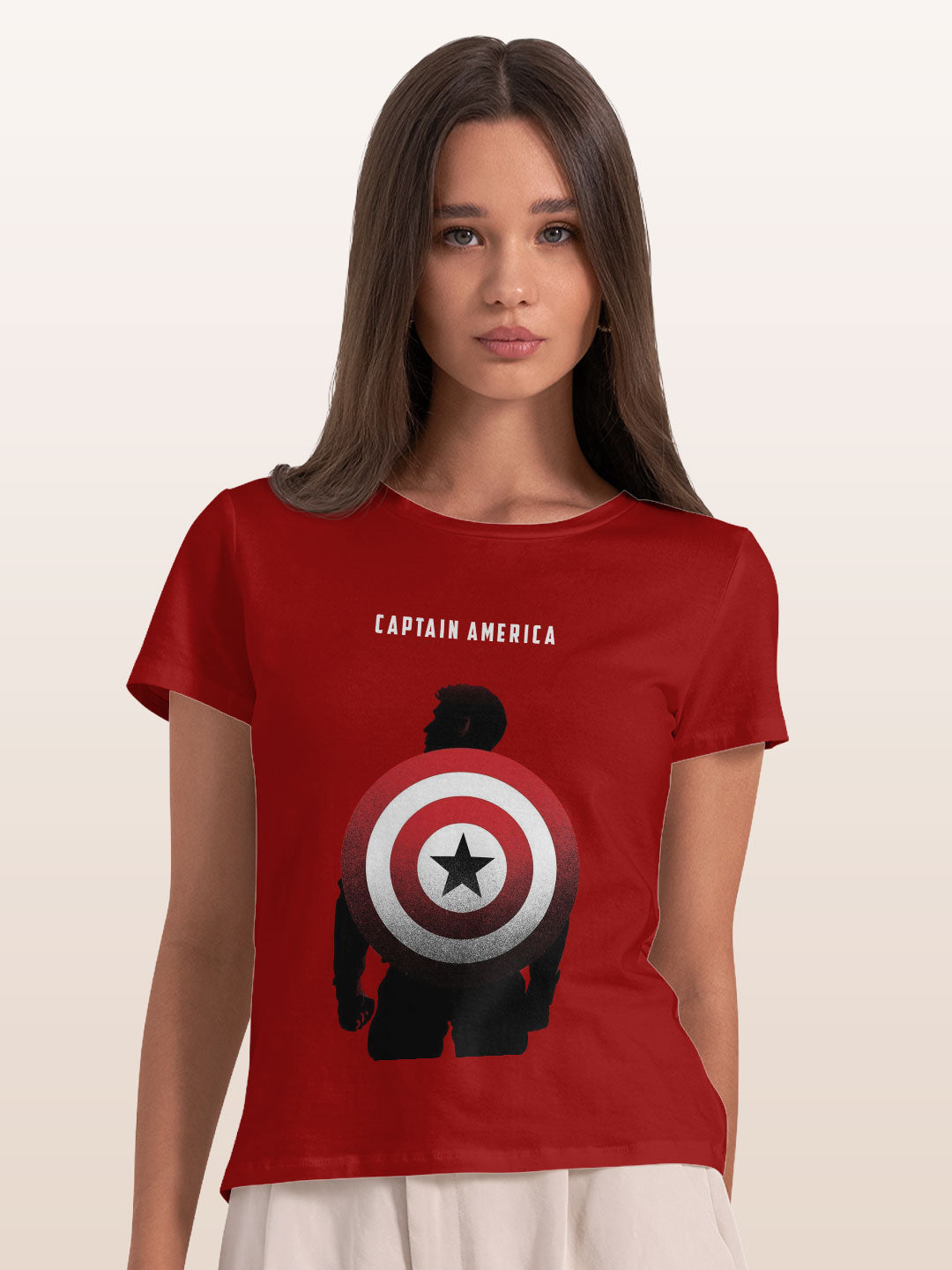 classiccaptainsshield-womenst-shirt-red-small