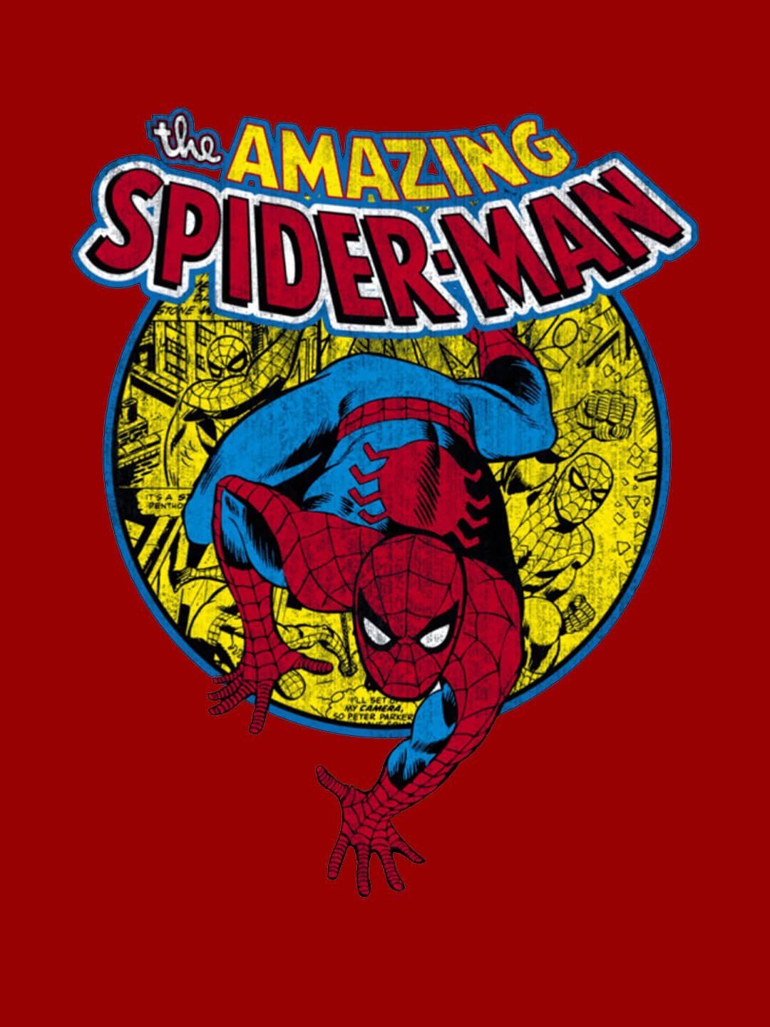 Comic Spidey - Womens T-Shirt Red Small