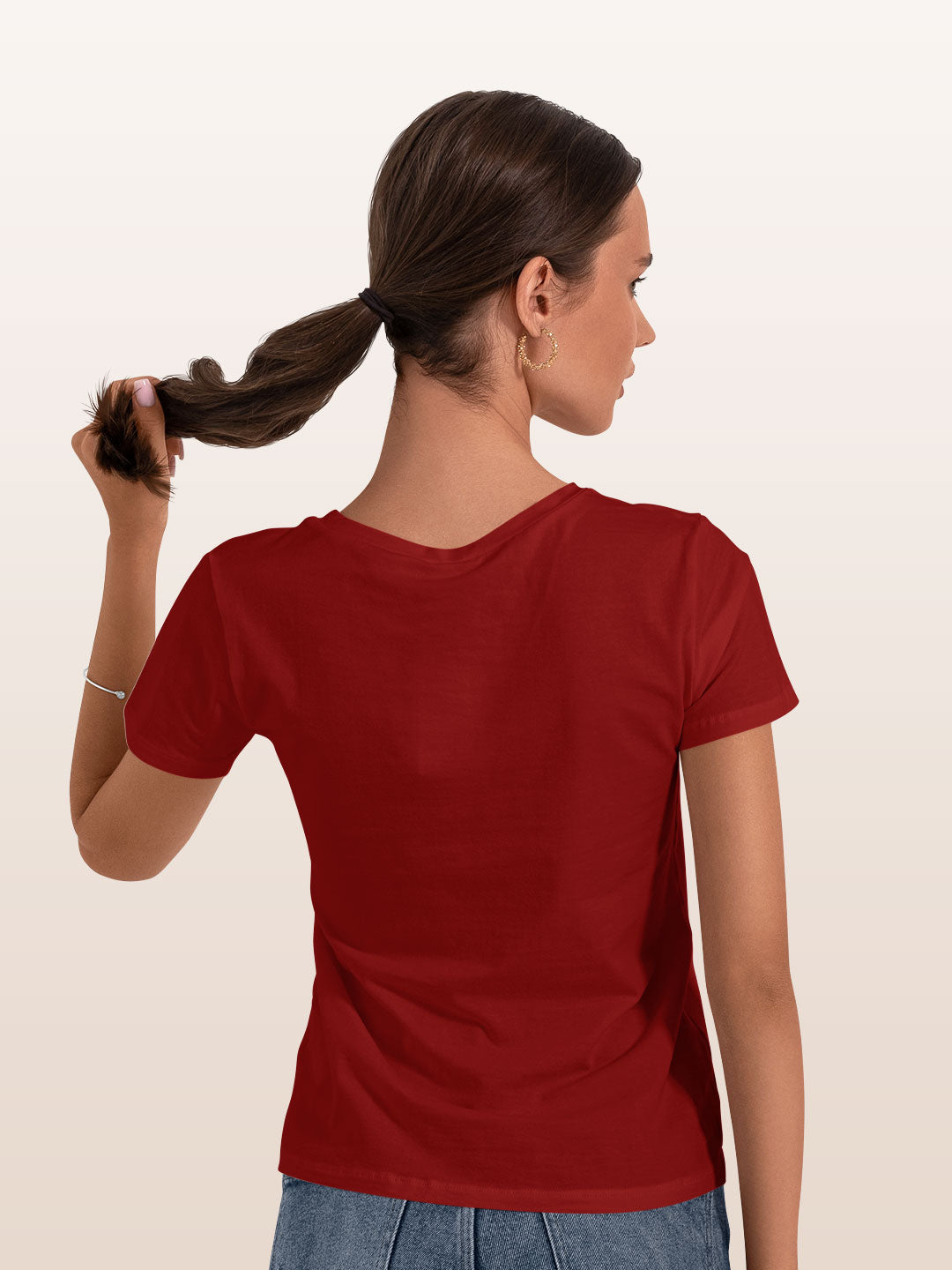 Pocket Deadpool - Womens T-Shirt Red Small