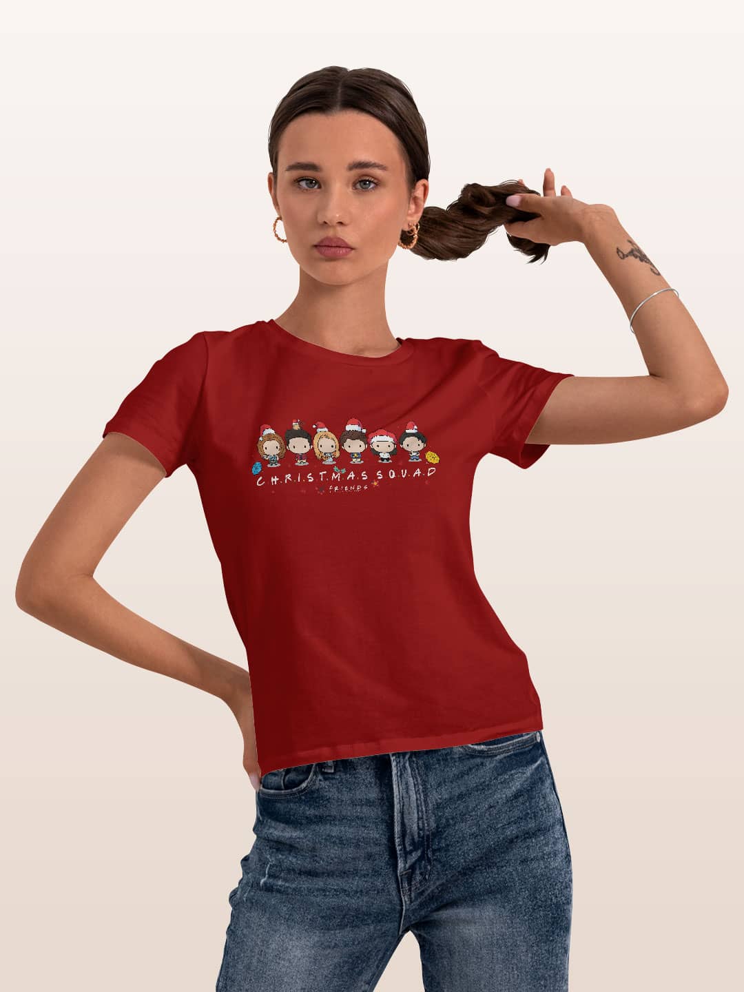 Christmas Squad Friends - Womens T-Shirt Red XXL
