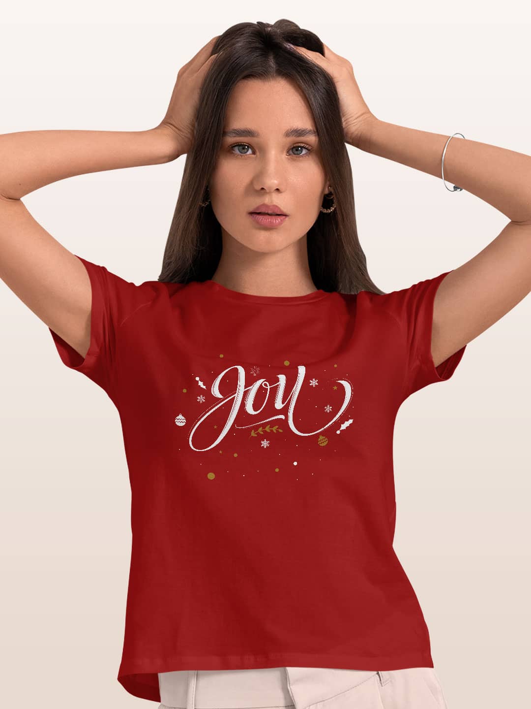 Christmas Joy - Womens T-Shirt Red XXL