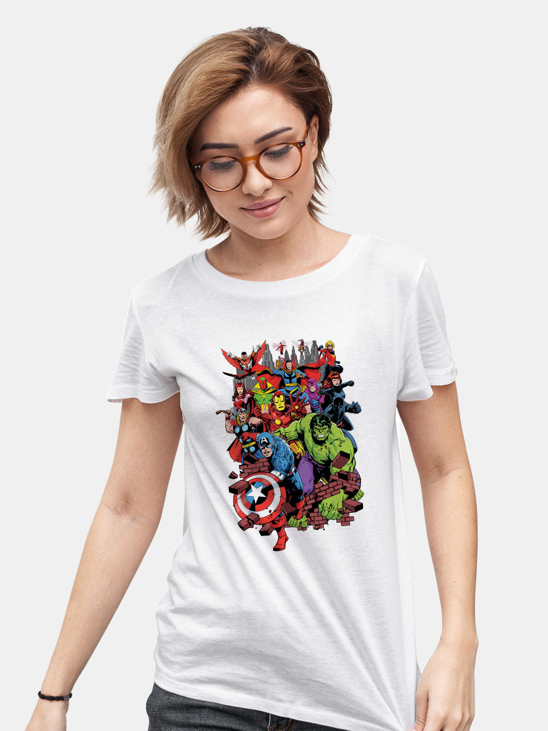 Comic Wall Breaker - Womens T-Shirt White Large