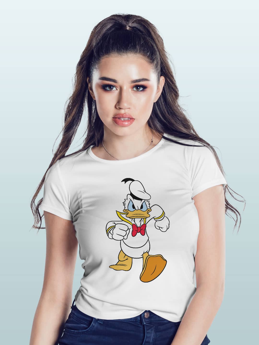 Angry Donald - Womens T-Shirt White Large