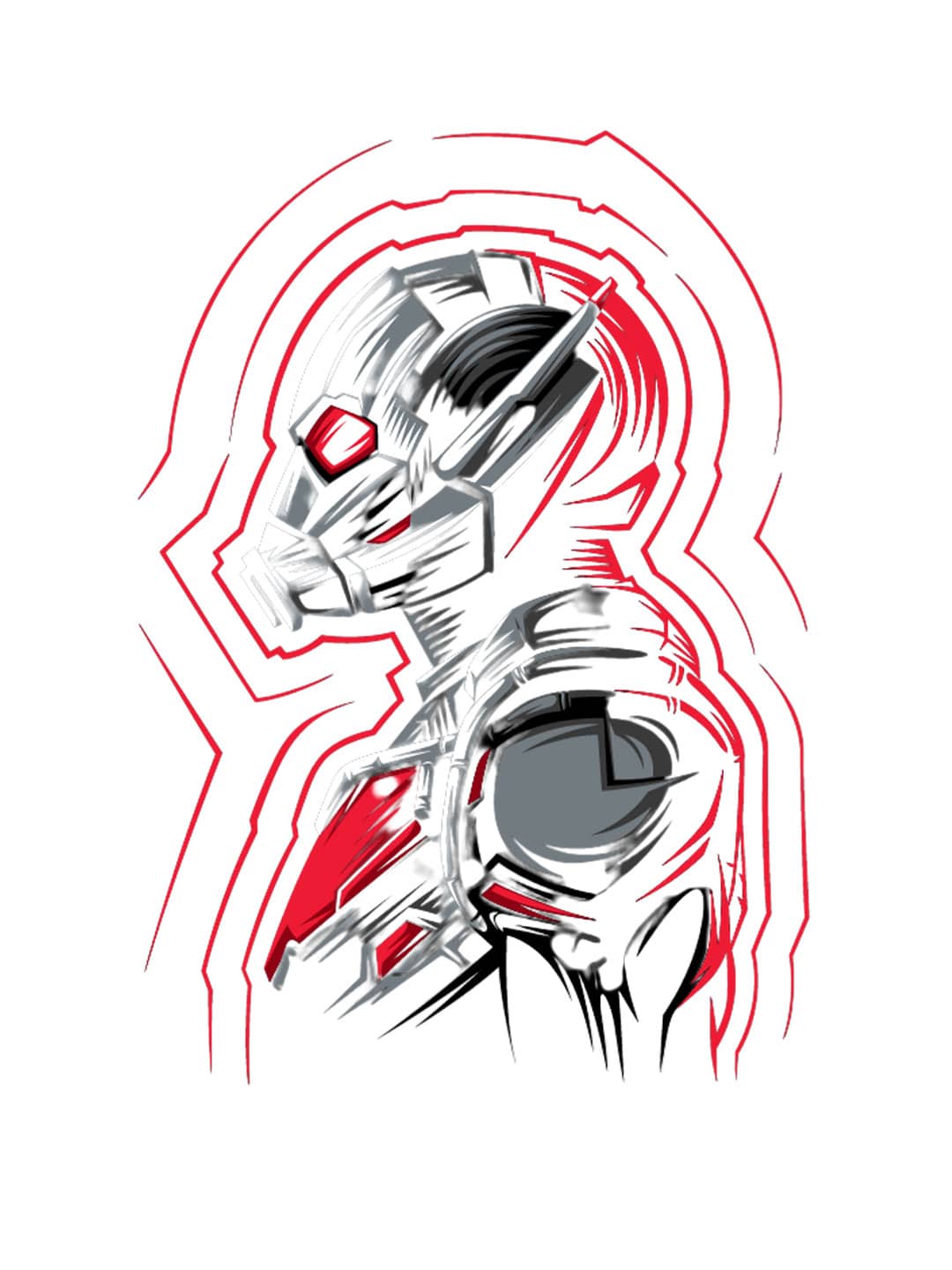 Antman Shrink - Womens T-Shirt - Regular Fit - White - Medium