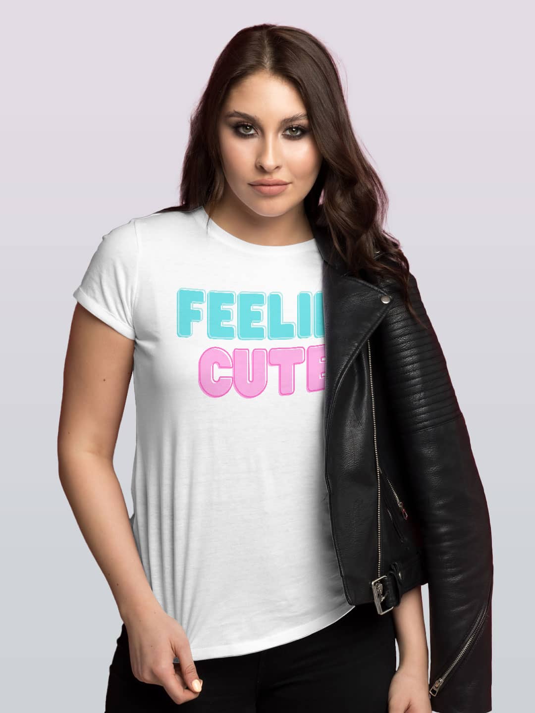 Feelin Cute - Womens T-Shirt White XXL