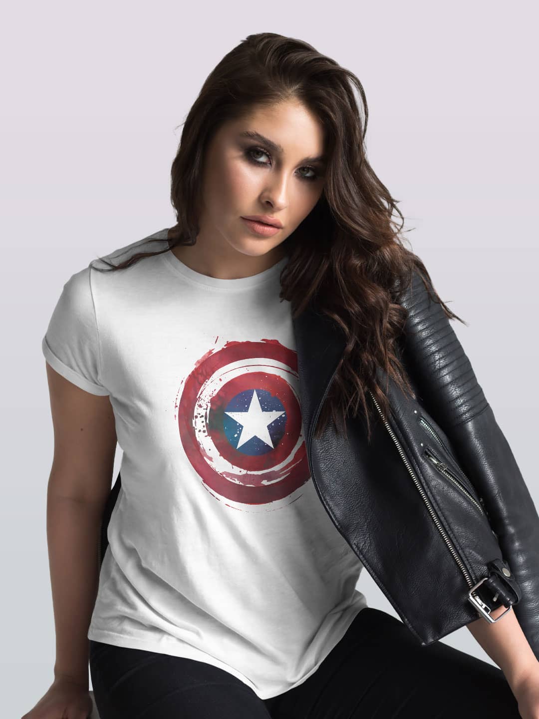 Captains Shield Symbolic - Womens T-Shirt White XL