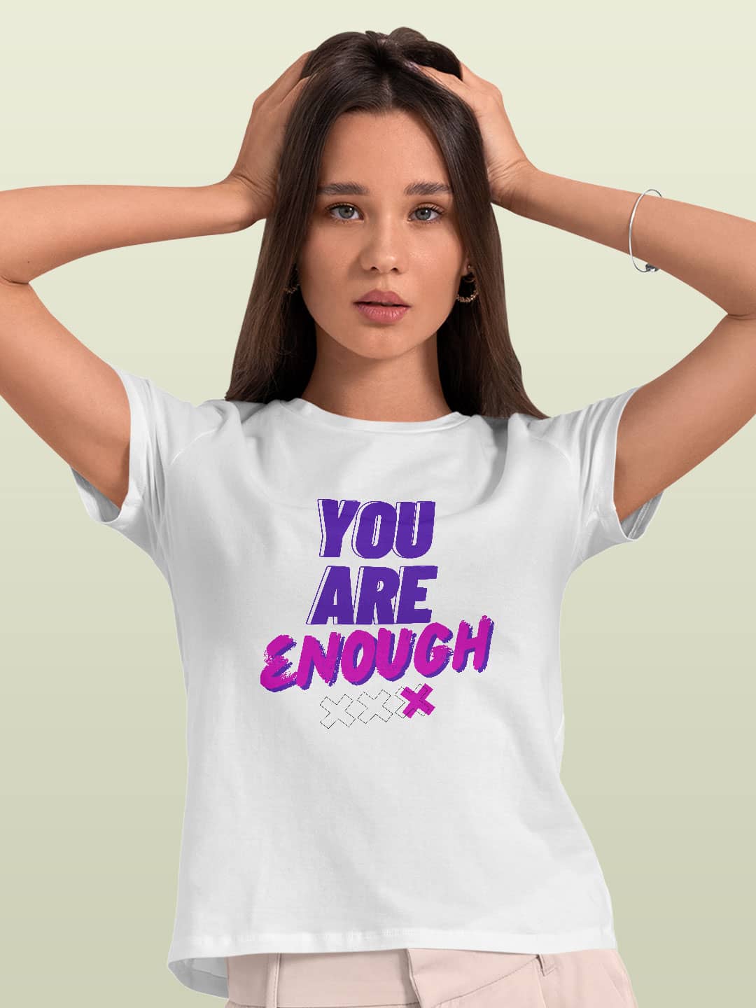 You are enough - Womens T-Shirt White Medium