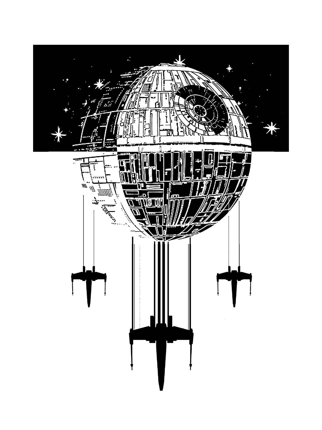 Death Star - Womens T-Shirt White XXL