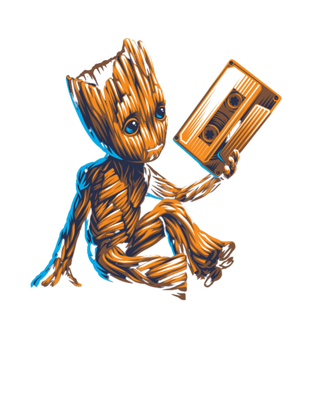 Curious Groot - Womens T-Shirt White XXL