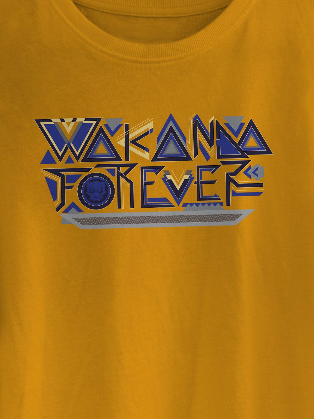Wakanda Forever Typo - Womens T-Shirt Yellow Large