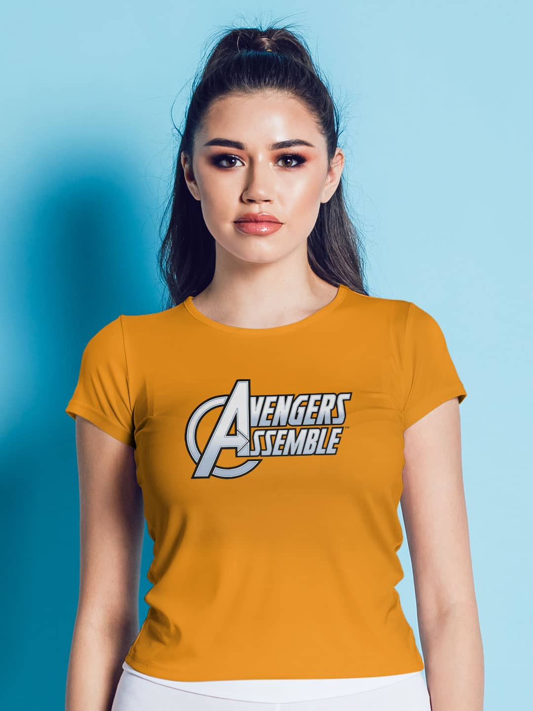 avengersassemblelogo-womenst-shirt-yellow-medium