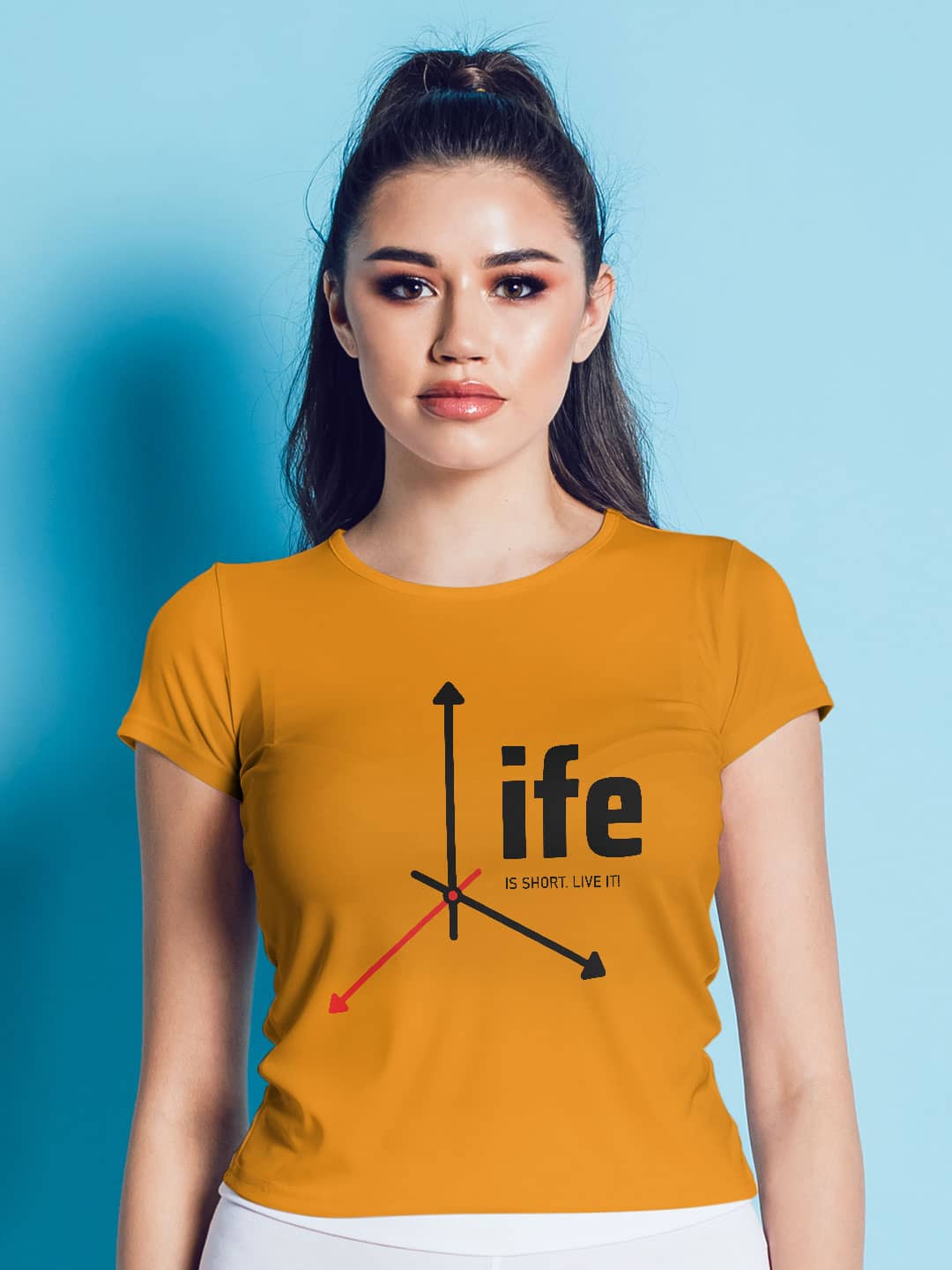 Life Live It - Womens T-Shirt Yellow XXL