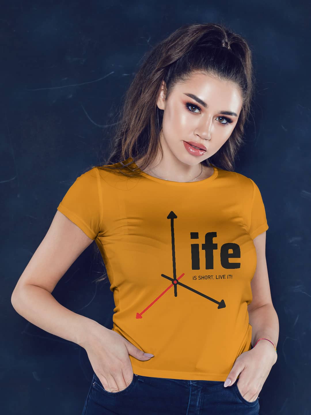 Life Live It - Womens T-Shirt Yellow XXL