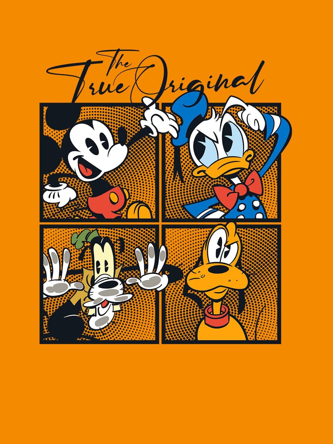 The True Mickey Friends - Womens T-Shirt Yellow XXL