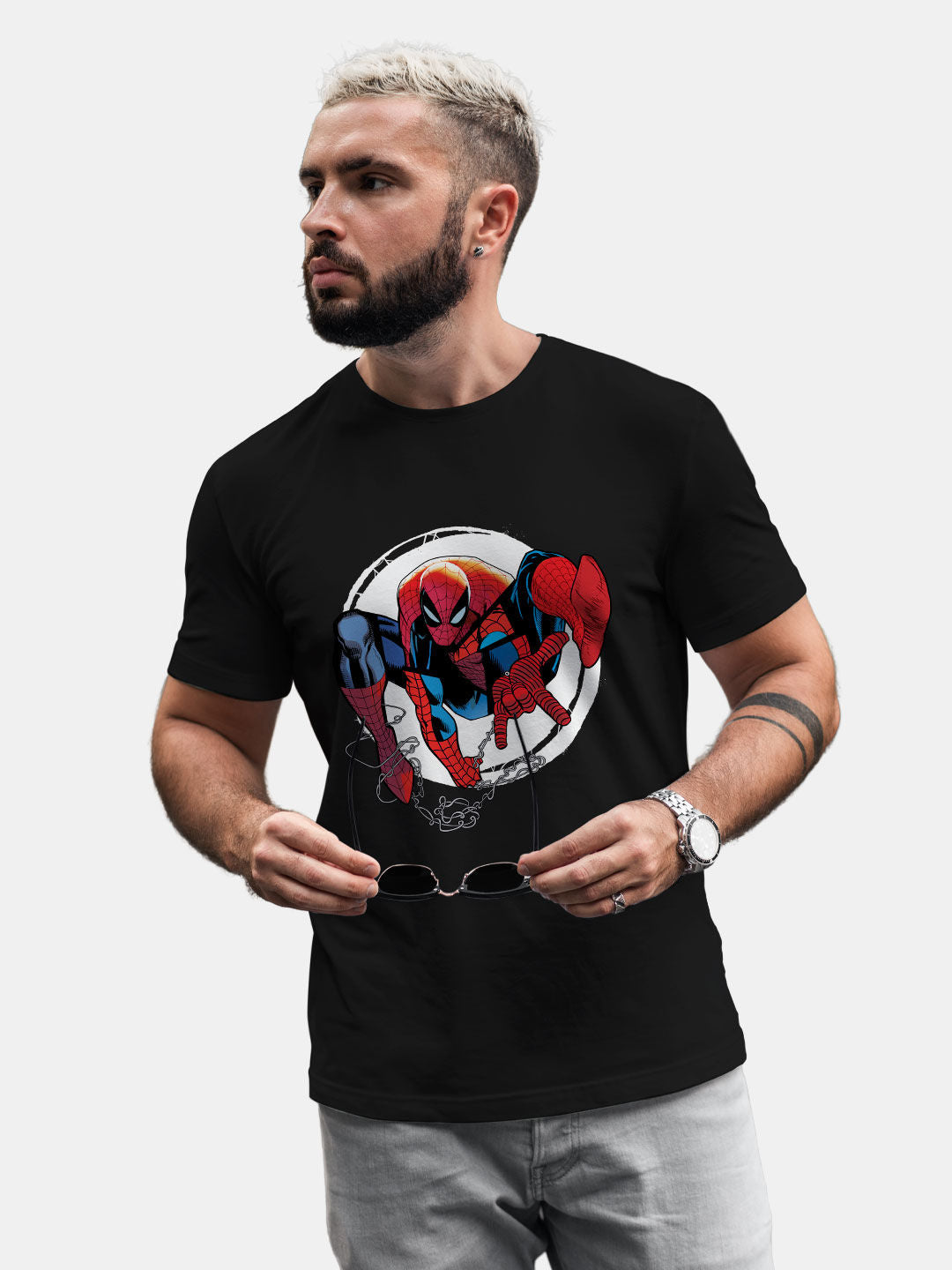 Spidey Comics - Mens T-Shirt - Regular Fit - Black - XXL