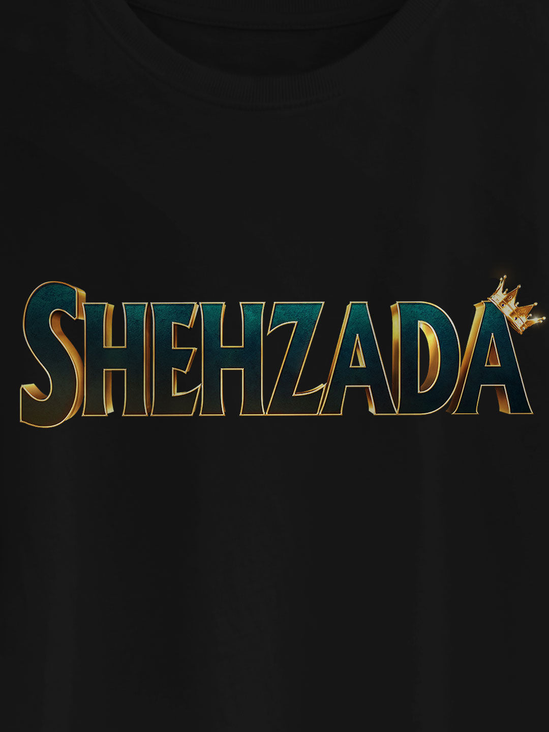 Shehzada Movie Title - Mens T-Shirt - Regular Fit - Black - XL