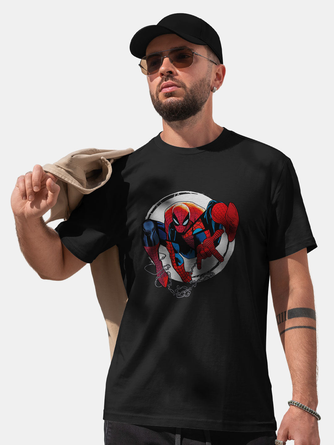 Spidey Comics - Mens T-Shirt - Regular Fit - Black - XXL