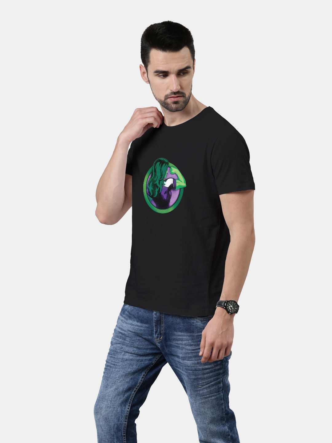 She Hulk Flex - Mens T-Shirt Black XL