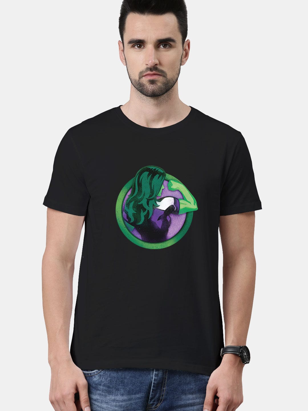 She Hulk Flex - Mens T-Shirt Black XL