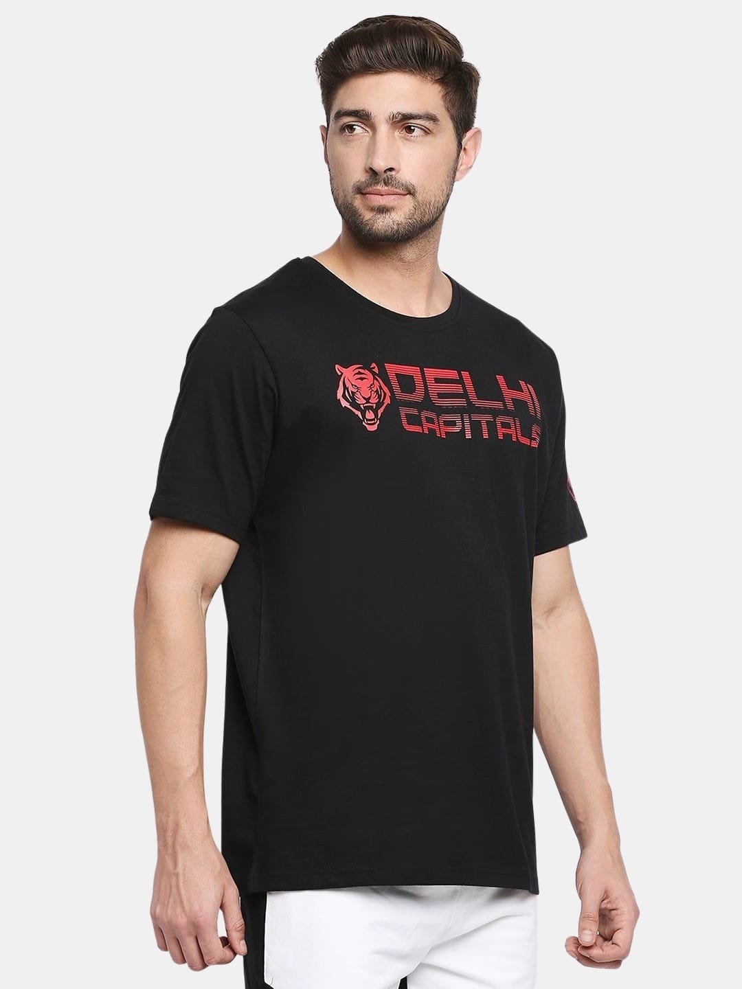 Delhi Capitals Text - Mens T-Shirt Black XL