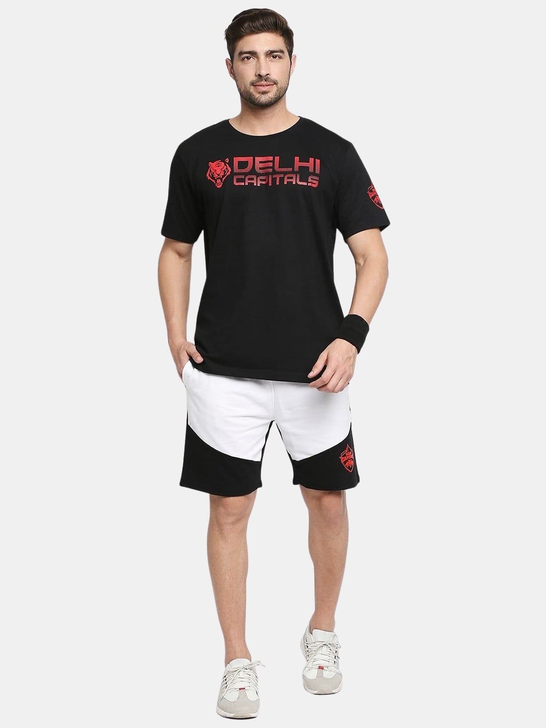 Delhi Capitals Text - Mens T-Shirt Black Large