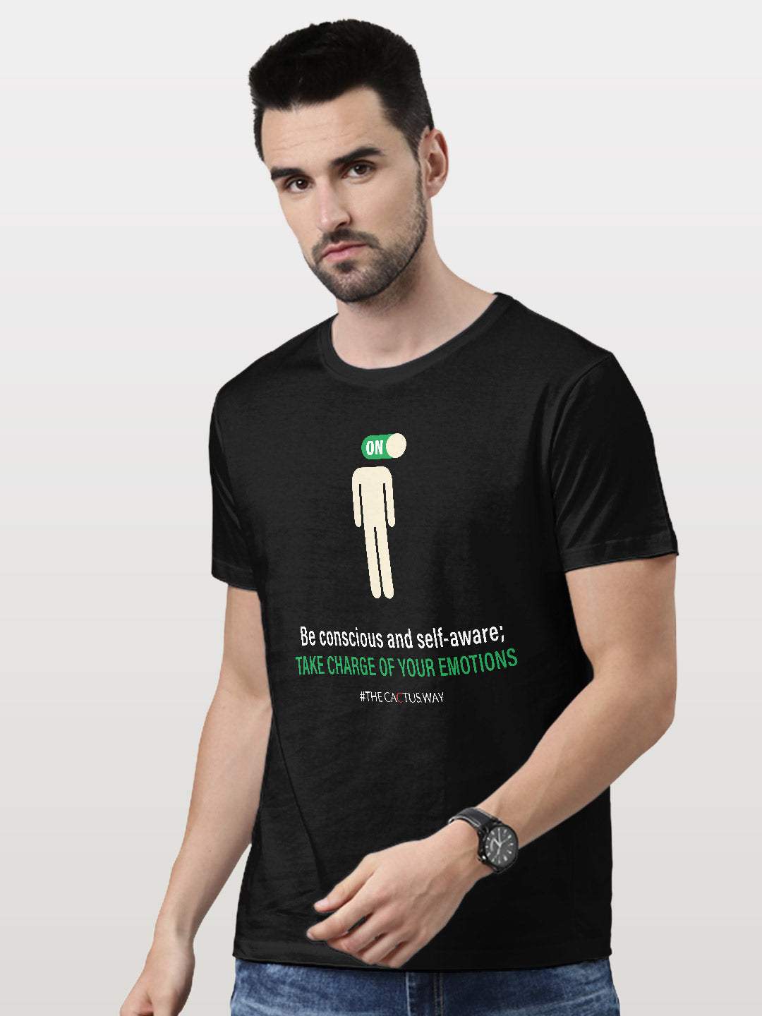 Be concious and self aware - Mens T-Shirts
