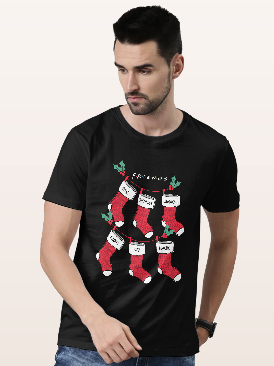 friendssocks-menst-shirt-black-xl