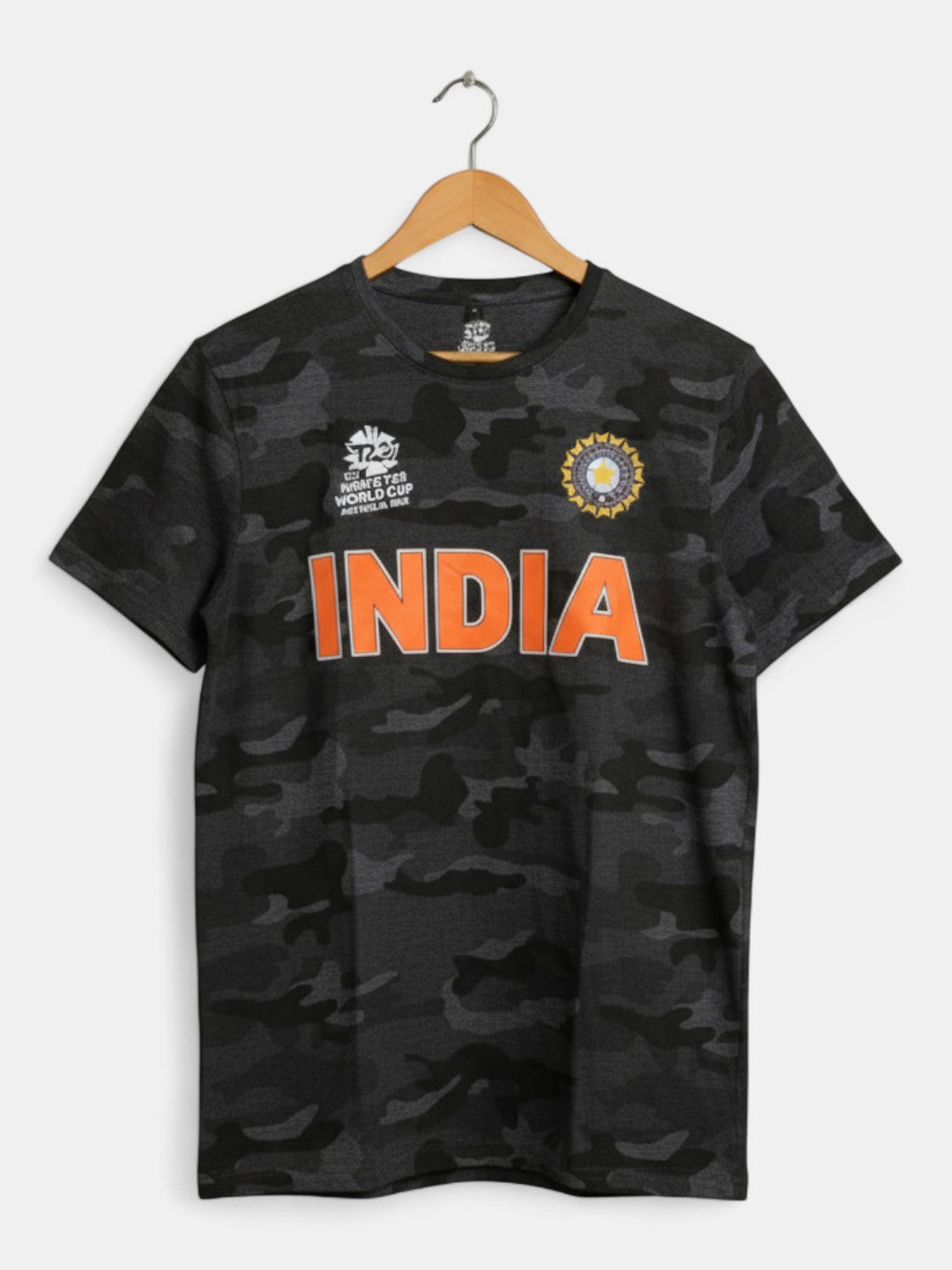 Camo India - Mens T-Shirt Black Small