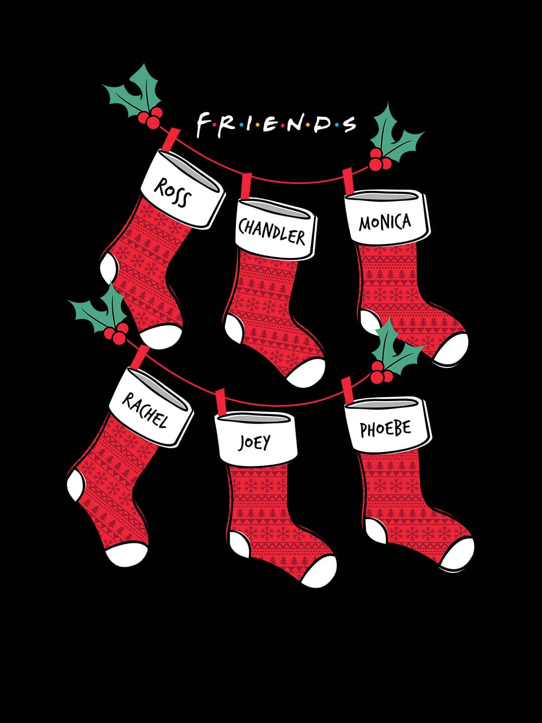 Friends Socks - Mens T-Shirt Black XL