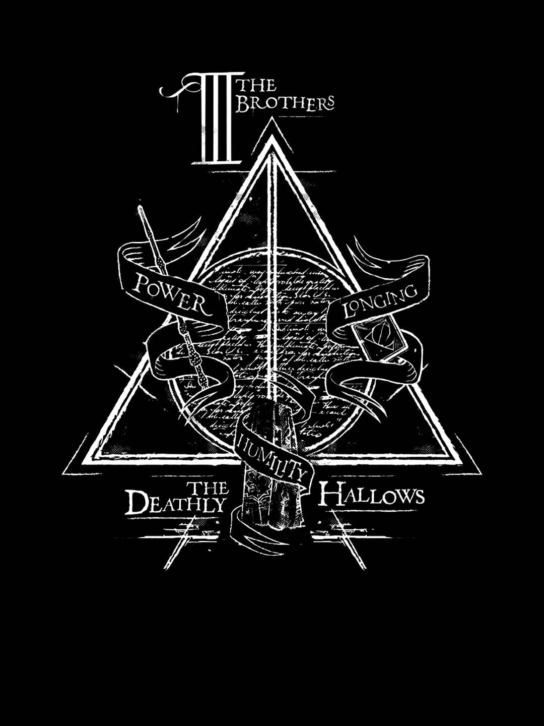 The Deathly Hallows - Mens T-Shirt Black Small
