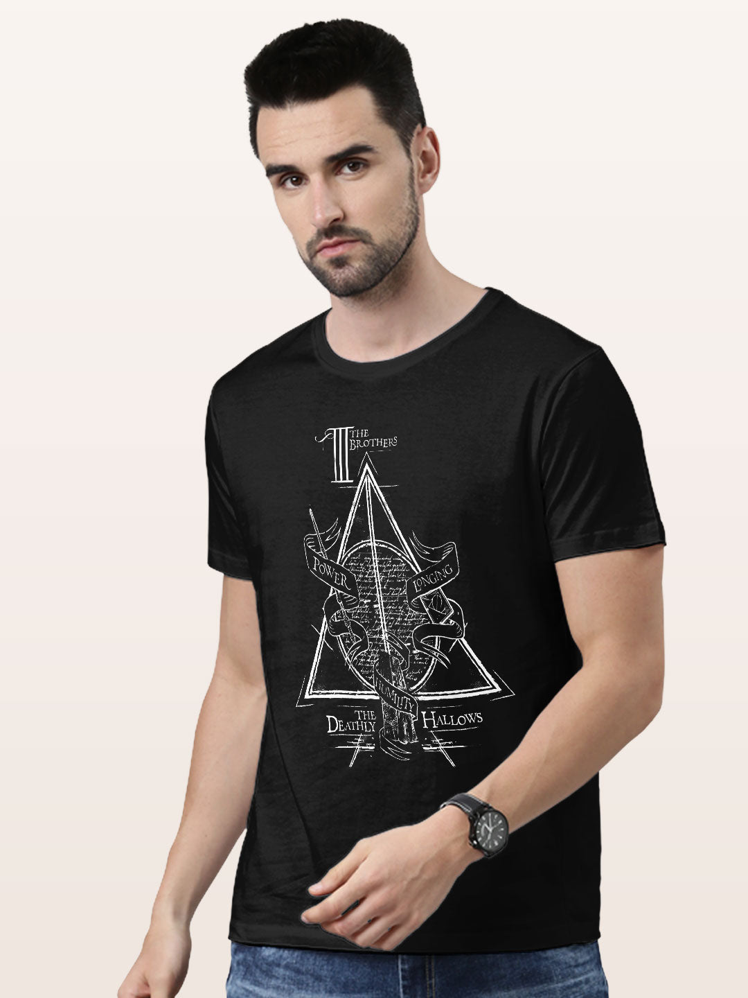 The Deathly Hallows - Mens T-Shirt Black Small